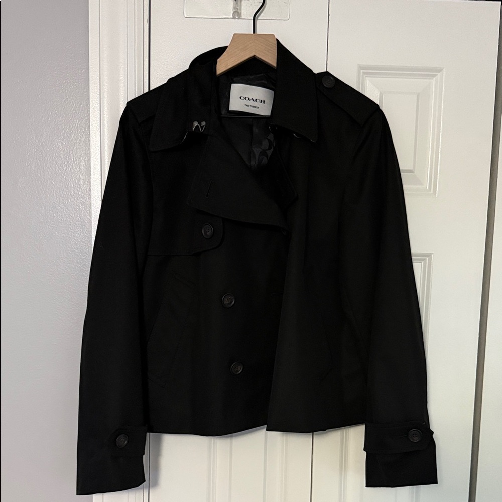 Coach Women's Black Trench Coat